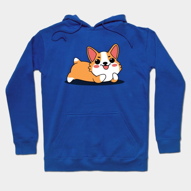 Cute Corgi Kawaii Hoodie by JS Arts